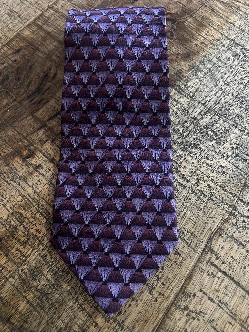 Grateful Dead Purple Geometric Silk Tie